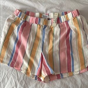 Multicolor Striped Women Shorts